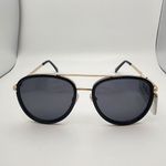 Ophelia Roe NWT  Black & Gold Aviator Sunglasses Photo 4