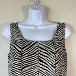 Jones New York VTG 100% Silk Zebra Print Sleeveless Dress Size 4 Made in Korea Photo 1