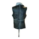 JACK NWT Women's Brown Faux Leather Shearling Open Vest Size L 70s Penny Lane Photo 4