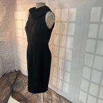 Inc international concept black sleeveless cowl neck sheath dress size 8 Photo 2