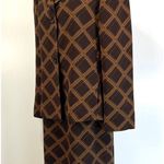 Harvé Benard Vintage Dress Set Lattice Print Brown Harve Benard Photo 8