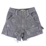 PacSun Purple Corduroy Cut Off Shorts Carpenter Jeans Women's 24 Embroidered Photo 0