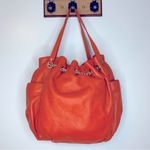 Michael Kors MICHAEL Jet Set Chain Ring Leather Tote in Tangerine Photo 1