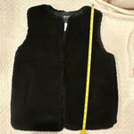 Madewell  NEW WOMENS SMALL Black Faux Fur Vest Photo 8