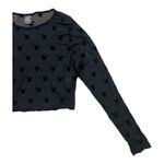 Play Boy Women Crop Top Size L/XL Black Lace Sheer Long Photo 3
