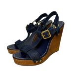 Tory Burch Beckett Denim Wedge Size 9.5 Photo 1