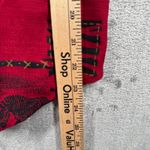 Dress Barn  Blouse Medium Red Black Zebra Print Shirt 90s Boho Safari Vintage Photo 8