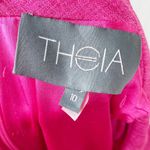 NEW Theia Collared Neck Cocktail Dress 870033 Bright Fuchsia Pink Womens Size 10 Photo 7