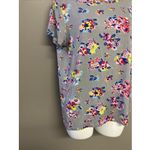 Vera Bradley Gray Floral Tee Shirt Rayon Blend Crewneck Short Sleeves - Large Photo 3