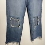 We The Free Free People Maggie Light Wash Relaxed Straight Jeans 27 Distressed Photo 5