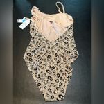 Time And TRU Leopard Beige One Piece Women Swimsuit Size M (8 Photo 1