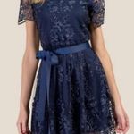 Francesca’s Collections Size Small Francescas Collections Isabella Navy blue Lace Floral Dress NWT Photo 0