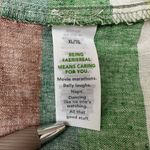 Aerie Sz XL Side Cut Out Mini Sundress Green Yellow Red Ivory Linen Blend Dress Photo 5