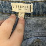 Harper Heritage  Daisy Embroidered Denim Shorts Size 29 Photo 4