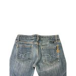 Miss Me 27 Flare Raw Edge Low Rise Denim Jean Embossed Back Pockets 30" Inseam Photo 1