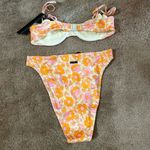 NWT Triangl Rhian Neon Pop Floral Bikini Set in Orange and Pink Size XS Photo 5