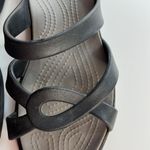 Crocs  Twist Meleen Strappy Sandals Shoes Women's Waterproof black gray Size 10 Photo 2