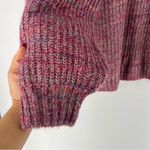 Old Navy Purple Wool Blend Chunky Knit Dolman Balloon Sleeve Turtleneck Sweater Photo 5