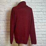 Briggs New York Briggs Burgundy Cowl Neck Sweater XL Women's Pullover with Button Detail Photo 2