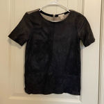 J.Crew women’s leather front knit back zip up top XXS Photo 0