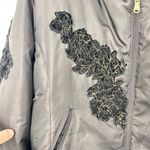 Guess  Y2K Black Puffer Jacket Floral Embroidered‎ Whimsigoth 90s Streetwear XL Photo 6