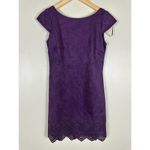 Vince Camuto Purple Faux Suede Cut Out Hem Dress Photo 5