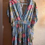 Blue Island Plus Plunge Neck Dolman Sleeve Mini Sundress/Swim Coverup summer Photo 0