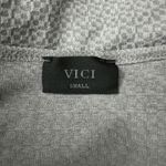 VICI Shirt Women Small Gray Multi Pattern Geometric Waffle Knit Thermal Neutral Photo 5