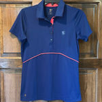 EP Pro Women’s Golf Shirt Size Small Blue Pink Polo B Emblem Photo 0