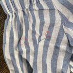 Cloth & Stone Blue and White Stripe Off Shoulder Shirt Dress Photo 15