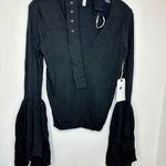 Leith  Black Moody Witchy Buckle Choker Neck Sweater Size XS Photo 7