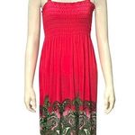 ACE Fashion Boho Paisley Bright Pink Print Sundress Sleeveless Smocked Size XXL Photo 0