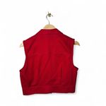 American Vintage Stonebridge USA Red Sleeveless Button Front Vest Small Textured Cotton Blend Photo 4