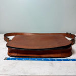Patricia Nash Leather Heritage Shoulder Bag Brown Saddle Flap Purse Photo 13
