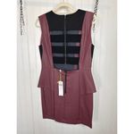 BCBGeneration NWT  Saffron Faux Leather Cutout Sleeveless Casual Dress Size 10 Photo 3