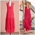 Sundance Pink Cotton Gauze Sleeveless Maxi Dress Photo 1