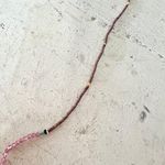 Shashi Aisha Rainbow Purple Crystal Beaded Necklace with Leather Pouch Photo 5