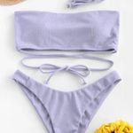 Zaful  Ribbed Wrap-around Bandeau Bikini Photo 1
