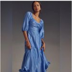 Hutch Anthropologie  blue twist front dress size L NWT Photo 2