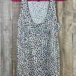 Ann Taylor Size Medium Black & Tan Animal Print Tank Top w/Clear Sequins Photo 0