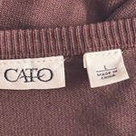 Cato Vintage Babydoll Sweater Large Chocolate Brown Dark Academia Soft Cottagecore Photo 6