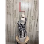 Old Navy Perfect Tank Top | Navy & White Striped Stretch Ribbed Tank – Size Larg Photo 4