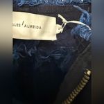 NWT Marquise Almeida denim Navy Blue flare/Raffle jeans with frayed hem Size 25 Photo 3