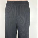 Nasty Gal  Black Ribbed Straight Leg Pull On Yoga Fitness Relaxed Trouser Pants 6 Photo 3