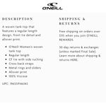 O'Neill O’Neill Desi Tank Top Sz L Photo 6