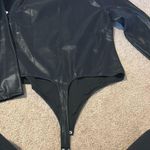 Good American Black Faux Leather Women’s bodysuit  Photo 6