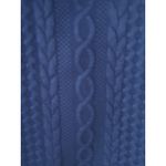 Royal Blue Textured Cable Knit Full Zip Hoodie Jacket Women's Size L Cozy Size L Photo 3