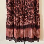 Ulla Johnson Dhalia Bordeaux Purple Maroon Batik Puff Sleeve Silk Dress Size 0 Photo 6