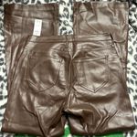 Hollister brown faux leather flare pants Photo 3