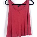 Volcom Lounge Ribbed Tank top Cropped Rose Gold Snaps size large lived in lounge Photo 0